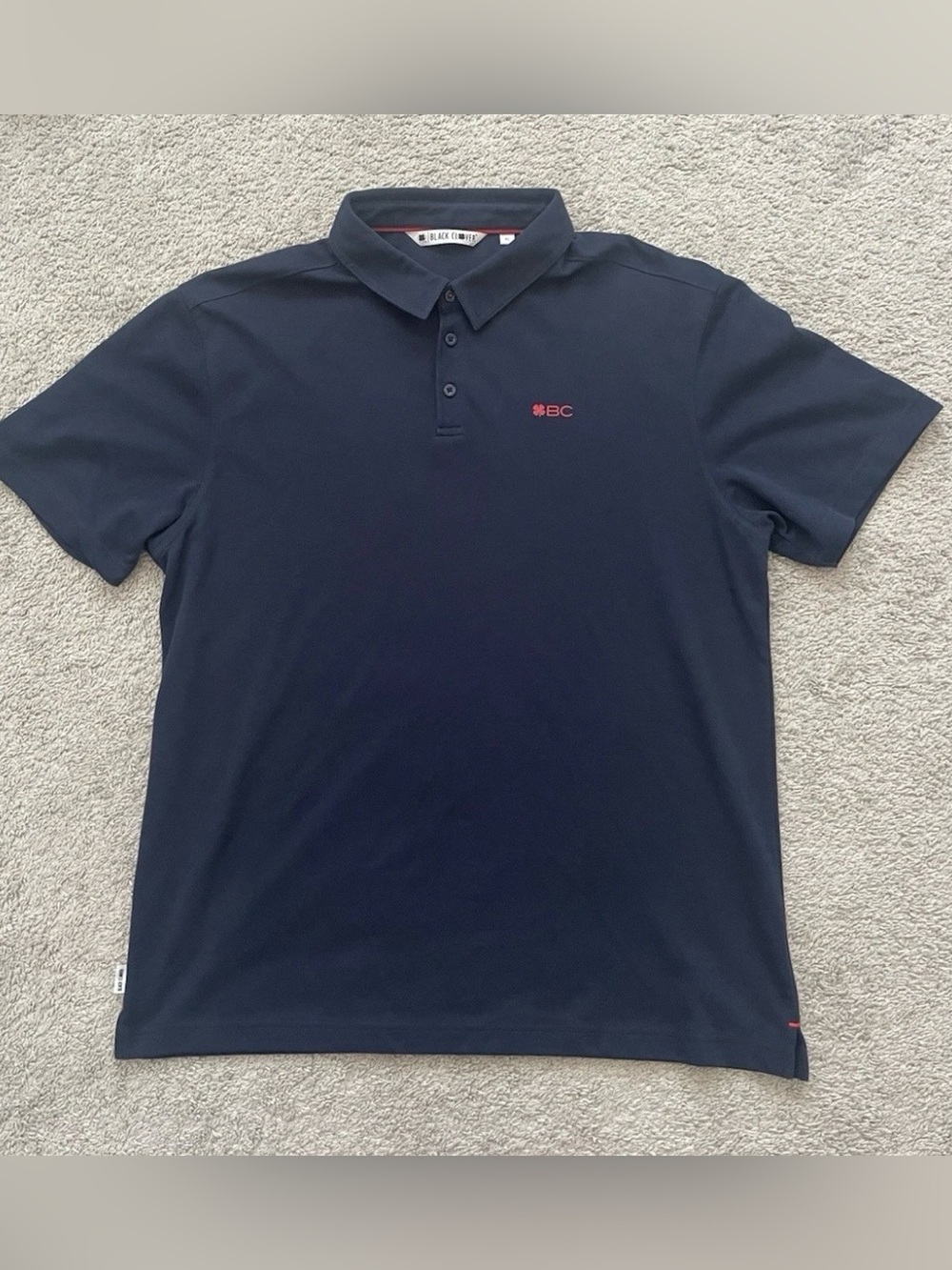 Black Clover Navy Men's Polo Shirt - XL